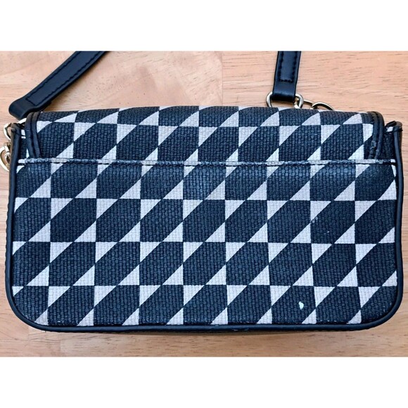 Spartina 449 Daufuskie Island Black & White Geometric Pattern Small Crossbody - Picture 6 of 16